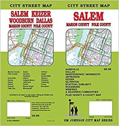 Buy map Salem, Marion and Polk Counties, Oregon