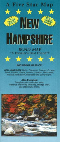 Buy map New Hampshire, Road Map by Five Star Maps, Inc.