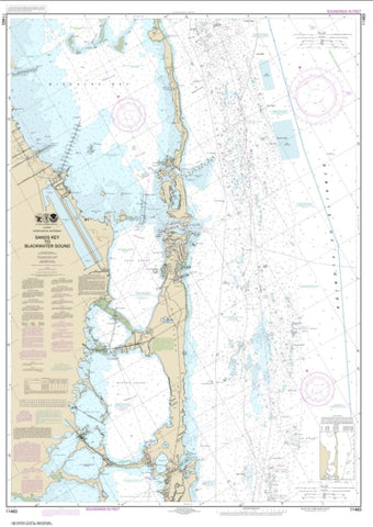 Buy map Intracoastal Waterway Sands Key to Blackwater Sound (11463-19) by NOAA