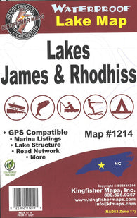 Buy map James/Rhodhiss Lake, NC Fishing Map