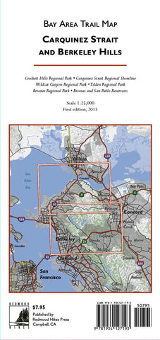 Buy map Bay Area Trail Map: Carquinez Strait and Berkeley Hills