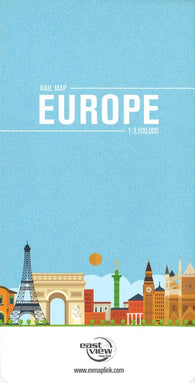 Buy map Europe Rail and Ferry Routes Map by East View Press