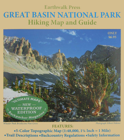 Buy map Great Basin National Park, Nevada, waterproof by Earthwalk Press