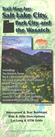 Buy map Trail map for Salt Lake City, Park City and the Wasatch :