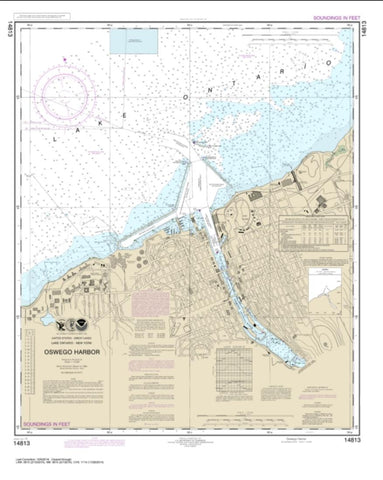 Buy map Oswego Harbor (14813-22) by NOAA