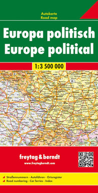 Buy map Europe, Political by Freytag-Berndt und Artaria