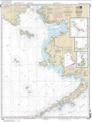 Buy map Bering Sea-eastern part; St. Matthew Island, Bering Sea; Cape Etolin, Achorage, Nunivak Island (16006-35) by NOAA