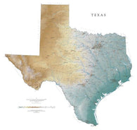 Buy map Texas [Physical, 44x47]