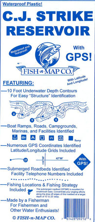 Buy map C.J. Strike Reservoir, Idaho Fishing Map