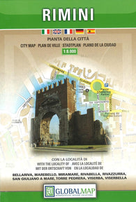 Buy map Rimini, Italy by Litografia Artistica Cartografica