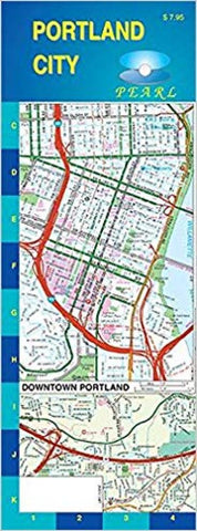 Buy map Portland City : pearl laminated map