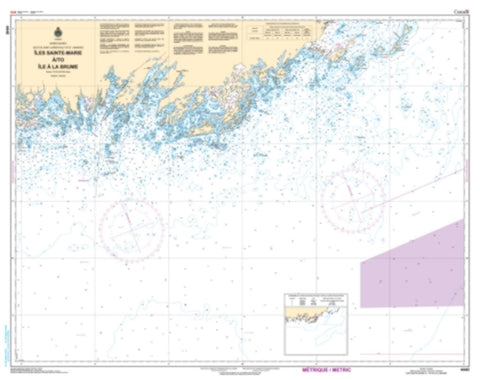 Buy map Iles Sainte-Marie a/to Ile a La Brume by Canadian Hydrographic Service
