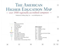 Buy map The American higher education map : over 3900 regionally accredited campuses