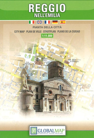 Buy map Reggio nellEmilia, Italy by Litografia Artistica Cartografica