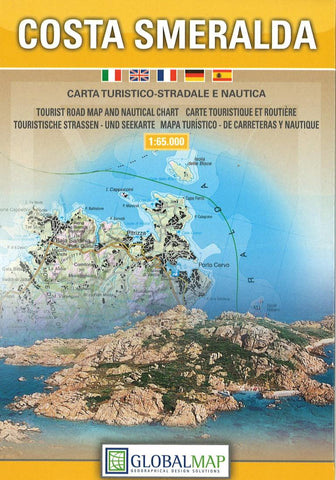 Buy map Emerald Coast, Italy by Litografia Artistica Cartografica