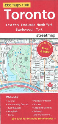 Buy map Toronto, Ontario Easy to Read Street Map by Canadian Cartographics Corporation