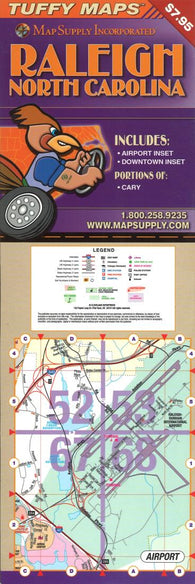 Buy map Raleigh, North Carolina Laminated Tuffy Map by Tuffy Maps