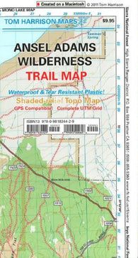 Buy map Ansel Adams Wilderness, California by Tom Harrison Maps