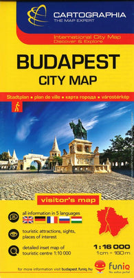 Buy map Budapest, Hungary, City Center by Cartographia