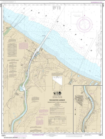 Buy map Rochester Harbor, including Genessee River to head of navigation (14815-24) by NOAA