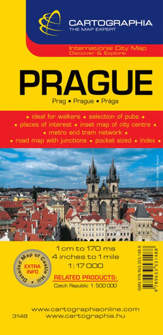 Buy map Prague, Czech Republic by Cartographia