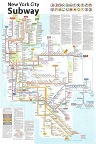 Buy map New York City Subway Poster by Tauranac Press