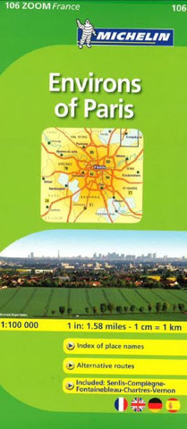 Buy map Paris, Environs De Paris, Zoom Map (106) by Michelin Maps and Guides