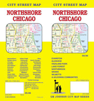Buy map Chicago, Illinois, Northshore by GM Johnson