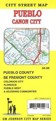 Buy map Pueblo and Canon City, Colorado by GM Johnson