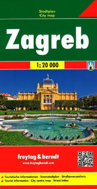 Buy map Zagreb, Croatia by Freytag-Berndt und Artaria