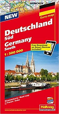 Buy map Germany, South, Road Map by Hallwag