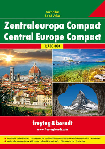 Buy map Central Europe, Compact Road Atlas, softcover by Freytag-Berndt und Artaria