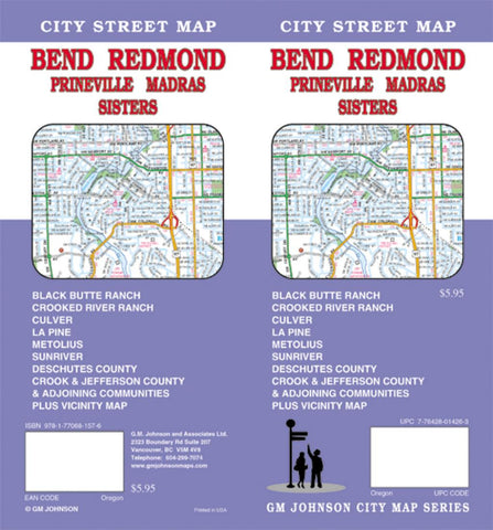 Buy map Bend, Redmond, Madras, Prineville and Sisters, Oregon by GM Johnson