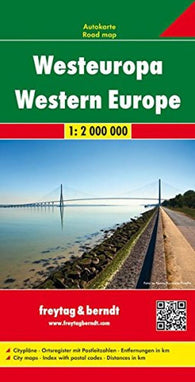 Buy map Europe, Western by Freytag-Berndt und Artaria