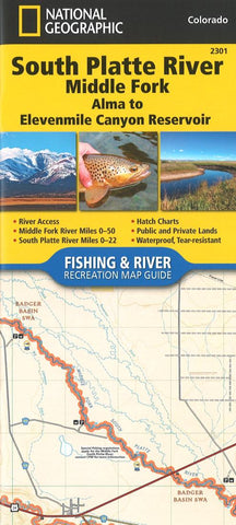 Buy map South Platte River : Middle Fork : Elevenmile Canyon Reservoir