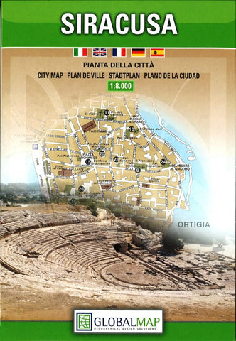 Buy map Siracusa, Italy by Litografia Artistica Cartografica