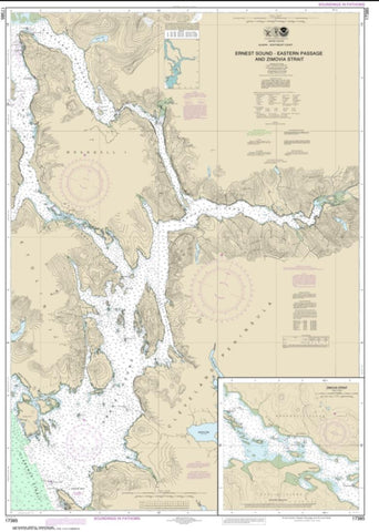 Buy map Ernest Sound-Eastern Passage and Zimovia Strait; Zimovia Strait (17385-18) by NOAA