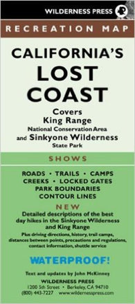Buy map Lost Coast, California Trails and King Range/Sinkyone by Wilderness Press