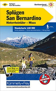 Buy map Splugen San Bernardino : Switzerland Hiking Map #27