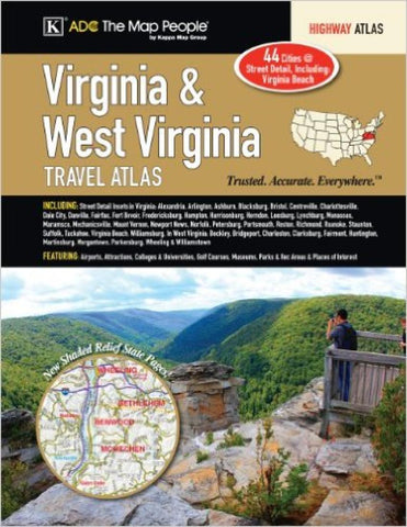 Buy map Virginia and West Virginia, Travel Atlas by Kappa Map Group