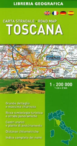 Buy map Tuscany/Toscana, Road Map by Libreria Geografica