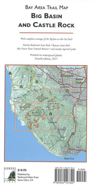 Buy map Bay Area Trail Map: Big Basin and Castle Rock by Redwood Hikes Press