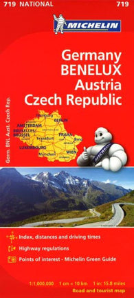 Buy map Germany, Austria, Czech Republic and Benelux (719) by Michelin Maps and Guides