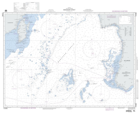 Buy map Indonesia - Makassar Strait - Southern Portion (NGA-72085-3) by National Geospatial-Intelligence Agency