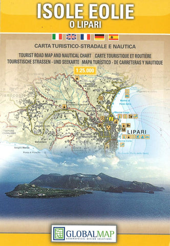 Buy map Aeolian Islands and Lipari, Italy by Litografia Artistica Cartografica