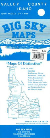Buy map Valley County, Idaho by Big Sky Maps