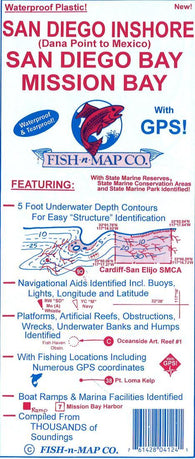 Buy map San Diego Inshore (San Diego Bay & Mission Bay) fishing map
