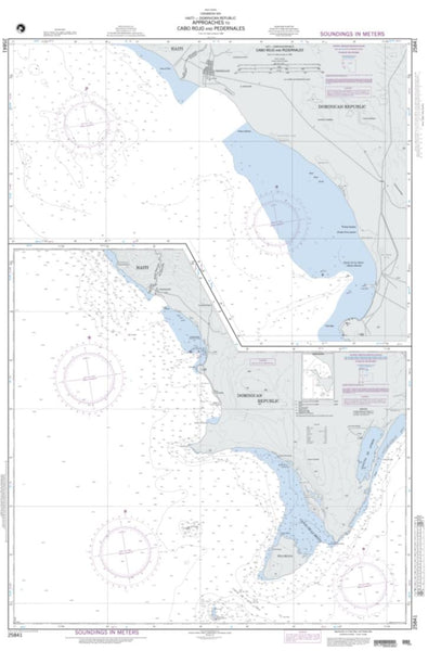 Buy map Approaches To Cabo Rojo And Pedernales (NGA-25841-9) by National Geospatial-Intelligence Agency
