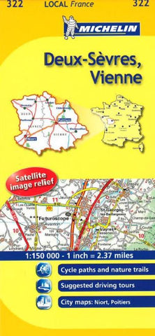 Buy map Deux-Sevres, Vienne (322) by Michelin Maps and Guides