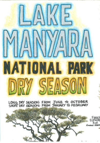 Buy map Lake Manyara National Park : dry season : wet season